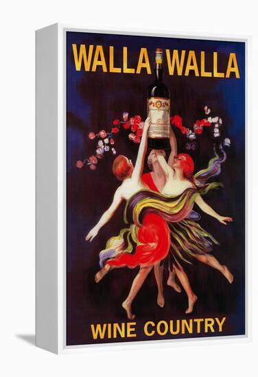 Women Dancing with Wine - Walla Walla, Washington-Lantern Press-Framed Stretched Canvas