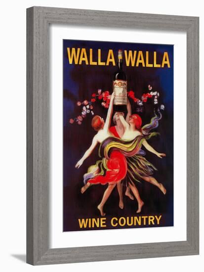 Women Dancing with Wine - Walla Walla, Washington-Lantern Press-Framed Art Print