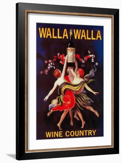 Women Dancing with Wine - Walla Walla, Washington-Lantern Press-Framed Art Print