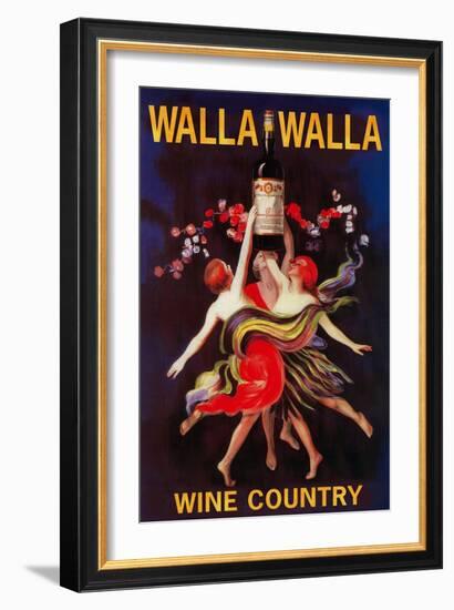 Women Dancing with Wine - Walla Walla, Washington-Lantern Press-Framed Premium Giclee Print