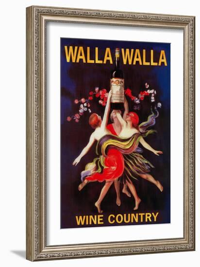 Women Dancing with Wine - Walla Walla, Washington-Lantern Press-Framed Art Print