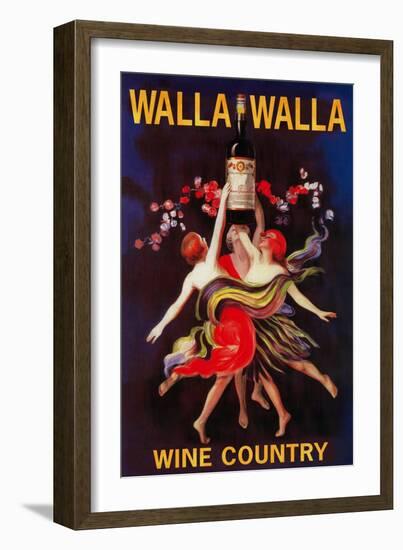 Women Dancing with Wine - Walla Walla, Washington-Lantern Press-Framed Art Print