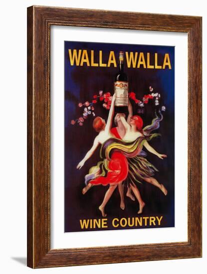 Women Dancing with Wine - Walla Walla, Washington-Lantern Press-Framed Art Print