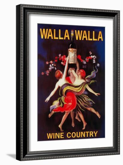 Women Dancing with Wine - Walla Walla, Washington-Lantern Press-Framed Art Print