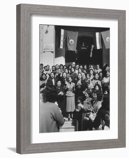 Women Demonstrating for the Right to Vote-James Whitmore-Framed Photographic Print