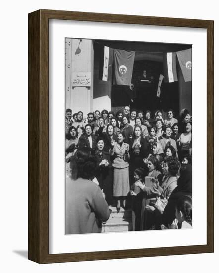 Women Demonstrating for the Right to Vote-James Whitmore-Framed Photographic Print