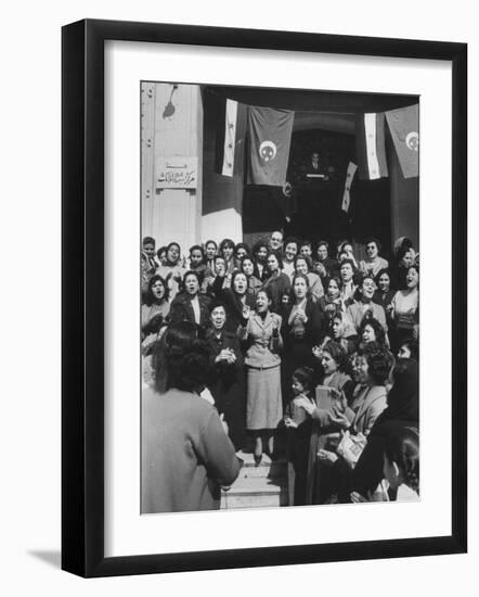 Women Demonstrating for the Right to Vote-James Whitmore-Framed Photographic Print