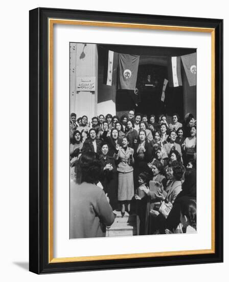Women Demonstrating for the Right to Vote-James Whitmore-Framed Photographic Print