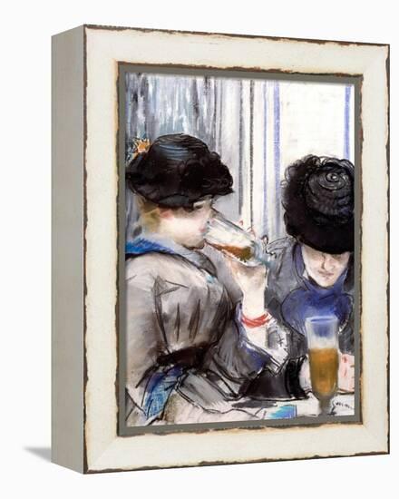 Women Drinking Beer, 1878-Edouard Manet-Framed Premier Image Canvas