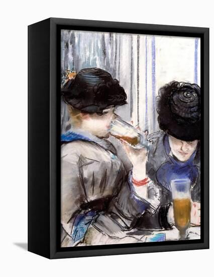 Women Drinking Beer, 1878-Edouard Manet-Framed Premier Image Canvas