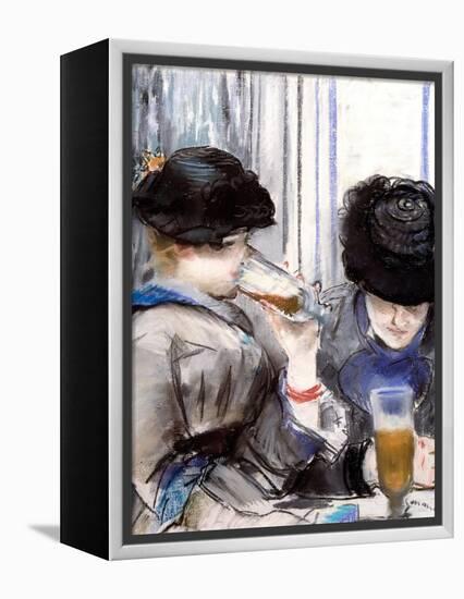 Women Drinking Beer, 1878-Edouard Manet-Framed Premier Image Canvas