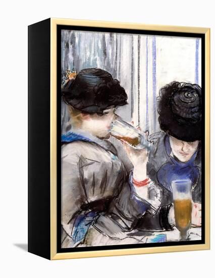 Women Drinking Beer, 1878-Edouard Manet-Framed Premier Image Canvas