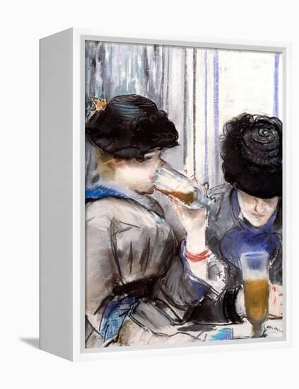 Women Drinking Beer, 1878-Edouard Manet-Framed Premier Image Canvas