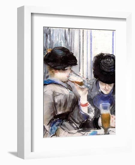 Women Drinking Beer, 1878-Edouard Manet-Framed Giclee Print