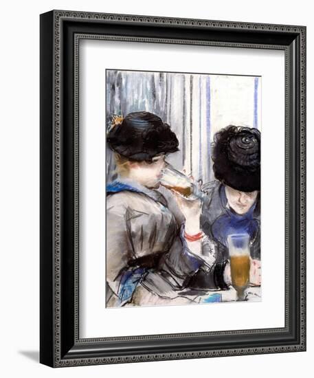 Women Drinking Beer, 1878-Edouard Manet-Framed Giclee Print