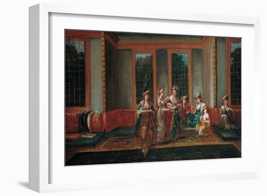 Women Drinking Coffee, 1720s-Jean-Baptiste Vanmour-Framed Giclee Print