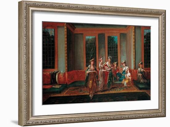 Women Drinking Coffee-Jean-Baptiste Vanmour-Framed Giclee Print