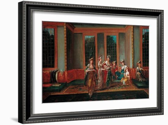 Women Drinking Coffee-Jean-Baptiste Vanmour-Framed Giclee Print