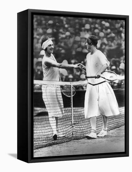 Women Finalist of Wimbledon Tennis Championship : Miss Froy and Suzanne Lenglen (L) in 1925-null-Framed Stretched Canvas