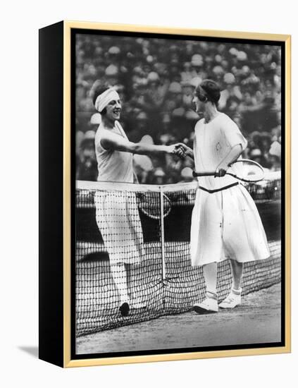 Women Finalist of Wimbledon Tennis Championship : Miss Froy and Suzanne Lenglen (L) in 1925-null-Framed Stretched Canvas