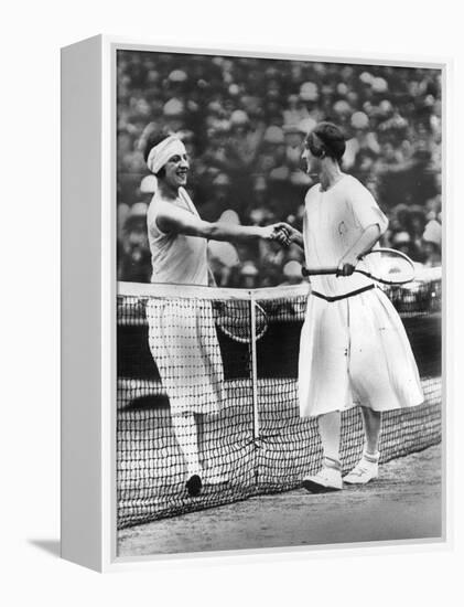 Women Finalist of Wimbledon Tennis Championship : Miss Froy and Suzanne Lenglen (L) in 1925-null-Framed Stretched Canvas