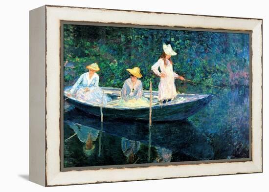 Women Fishing-Claude Monet-Framed Stretched Canvas