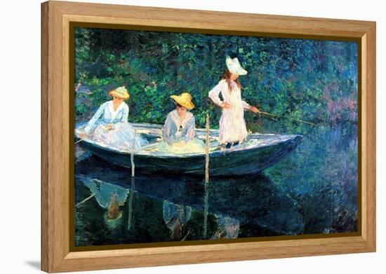 Women Fishing-Claude Monet-Framed Stretched Canvas