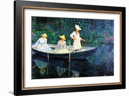 Women Fishing-Claude Monet-Framed Art Print