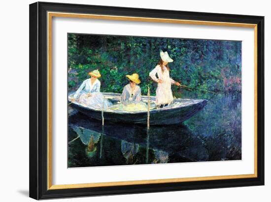 Women Fishing-Claude Monet-Framed Art Print