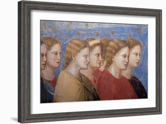 Women, Fresco cycle-Giotto di Bondone-Framed Art Print