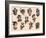 Women from Around the World Mid-Century Tattoo Flash-null-Framed Art Print