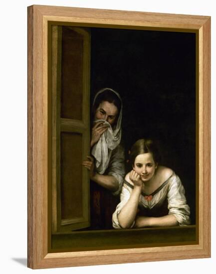 Women from Galicia at the Window, 1655-1660-Bartolome Esteban Murillo-Framed Premier Image Canvas