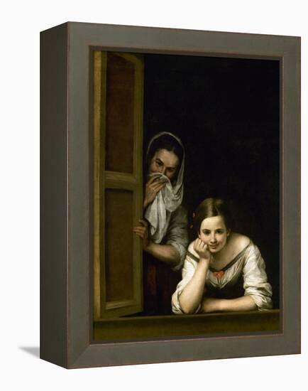 Women from Galicia at the Window, 1655-1660-Bartolome Esteban Murillo-Framed Premier Image Canvas