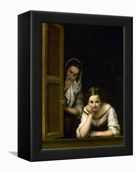 Women from Galicia at the Window, 1655-1660-Bartolome Esteban Murillo-Framed Premier Image Canvas