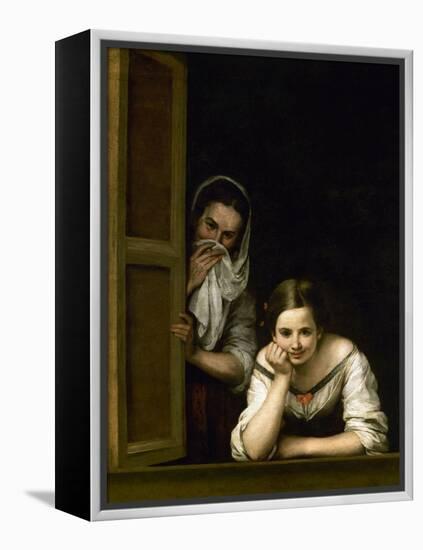 Women from Galicia at the Window, 1655-1660-Bartolome Esteban Murillo-Framed Premier Image Canvas