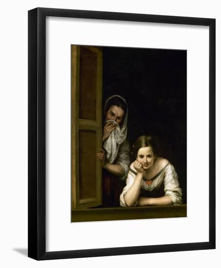 Women from Galicia at the Window, 1655-1660-Bartolome Esteban Murillo-Framed Giclee Print