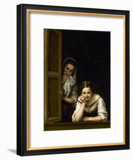 Women from Galicia at the Window, 1655-1660-Bartolome Esteban Murillo-Framed Giclee Print