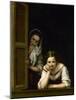 Women from Galicia at the Window, 1655-1660-Bartolome Esteban Murillo-Mounted Giclee Print