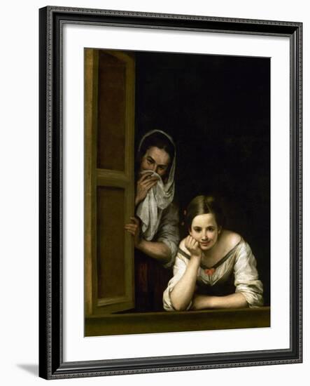 Women from Galicia at the Window, 1655-1660-Bartolome Esteban Murillo-Framed Giclee Print