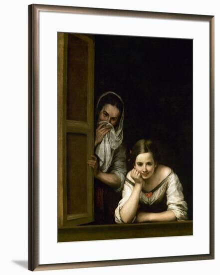 Women from Galicia at the Window, 1655-1660-Bartolome Esteban Murillo-Framed Giclee Print