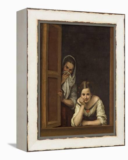 Women from Galicia at the Window, 1670-Bartolome Esteban Murillo-Framed Premier Image Canvas