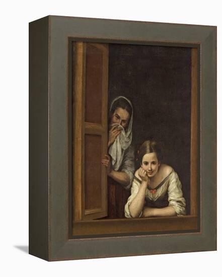 Women from Galicia at the Window, 1670-Bartolome Esteban Murillo-Framed Premier Image Canvas