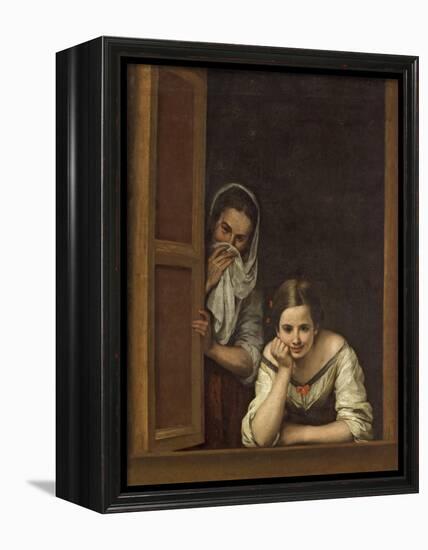 Women from Galicia at the Window, 1670-Bartolome Esteban Murillo-Framed Premier Image Canvas