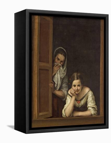 Women from Galicia at the Window, 1670-Bartolome Esteban Murillo-Framed Premier Image Canvas