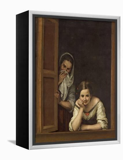 Women from Galicia at the Window, 1670-Bartolome Esteban Murillo-Framed Premier Image Canvas