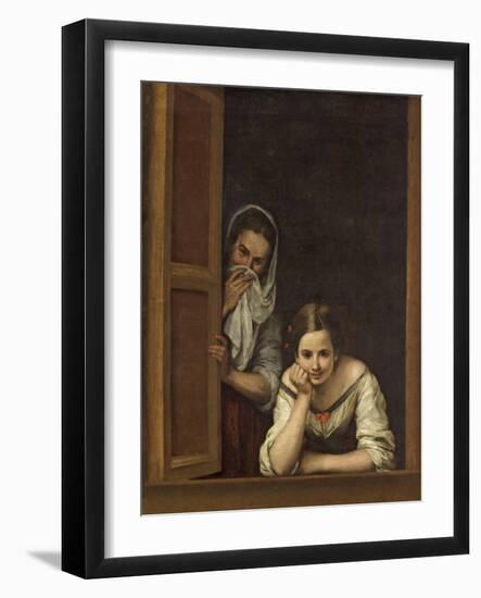 Women from Galicia at the Window, 1670-Bartolome Esteban Murillo-Framed Giclee Print