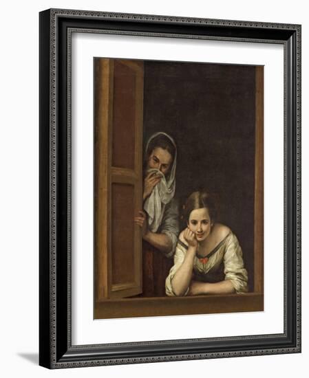 Women from Galicia at the Window, 1670-Bartolome Esteban Murillo-Framed Giclee Print