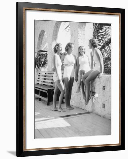 Women Gather Poolside-Philip Gendreau-Framed Photographic Print