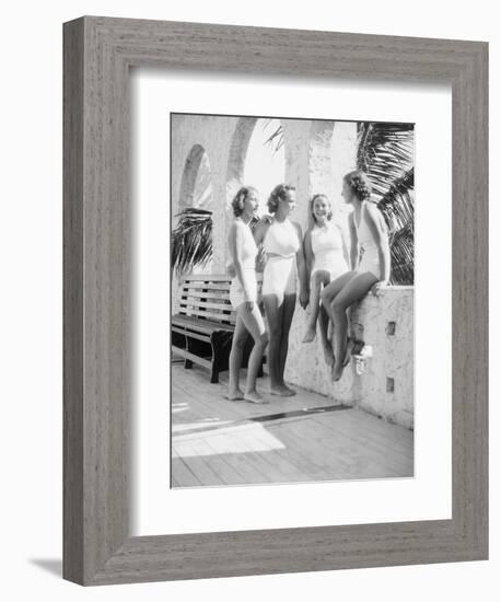 Women Gather Poolside-Philip Gendreau-Framed Photographic Print