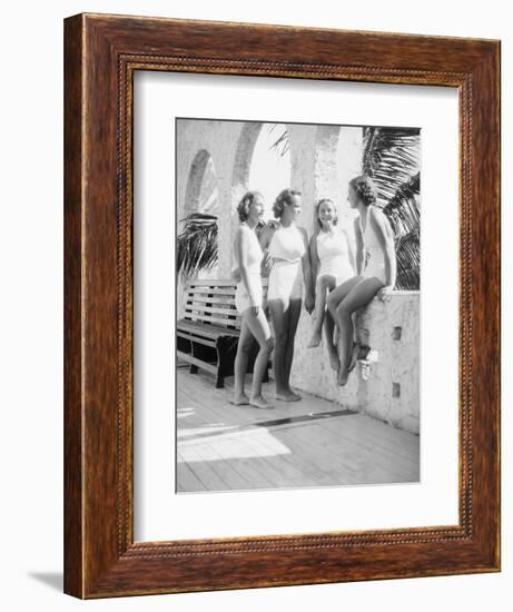 Women Gather Poolside-Philip Gendreau-Framed Photographic Print